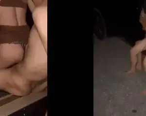 Dừng xe ven đường chơi public với người yêu bạn – Viet69