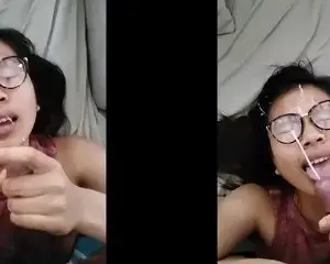 Xuất hết lên mặt em kính cận – Viet69