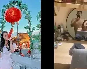 Da trắng dáng ngon chơi em trước trên bàn trang điểm – Viet69