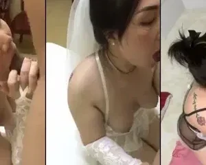 Mặc đồ cô dâu ren siêu nứng vét máng chơi không bao xuất tinh vào miệng em – Viet69