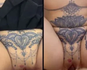 Em gái xăm trổ sướng bắn tung tóe