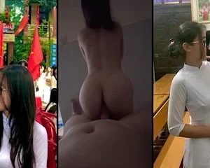 Nhã Trân THPT Nguyễn Huệ cưỡi ngựa dẻo như kẹo kéo