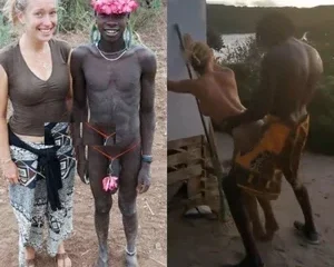 Độc lạ Tây Lông thử thách cho thổ dân Châu Phi địt ngay ngoài trời